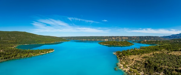 Lac Sainte-Croix Panorama aérien Gorge de Verdon Provence France