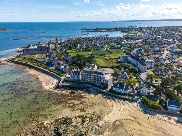 Vue aérienne de Roscoff, Bretagne, France